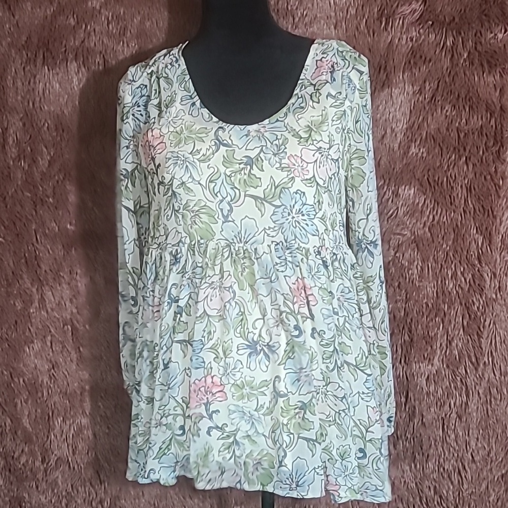 Jessica Simpson Maternity Floral Sheer Top Over Tank